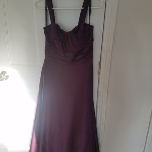 Alfred Angelo satin tea length bridesmaids dress